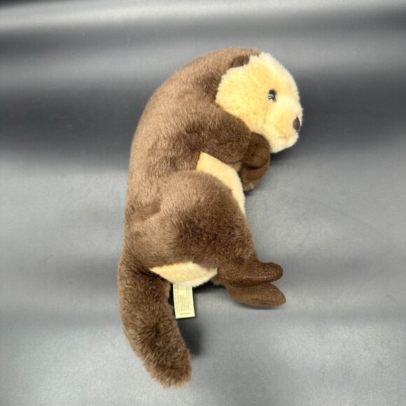 Brown Sea Otter Stuffed Animal Plush Miyoni by Aurora Lovey Toy 2023 Bean Bottom - Picture 5 of 10